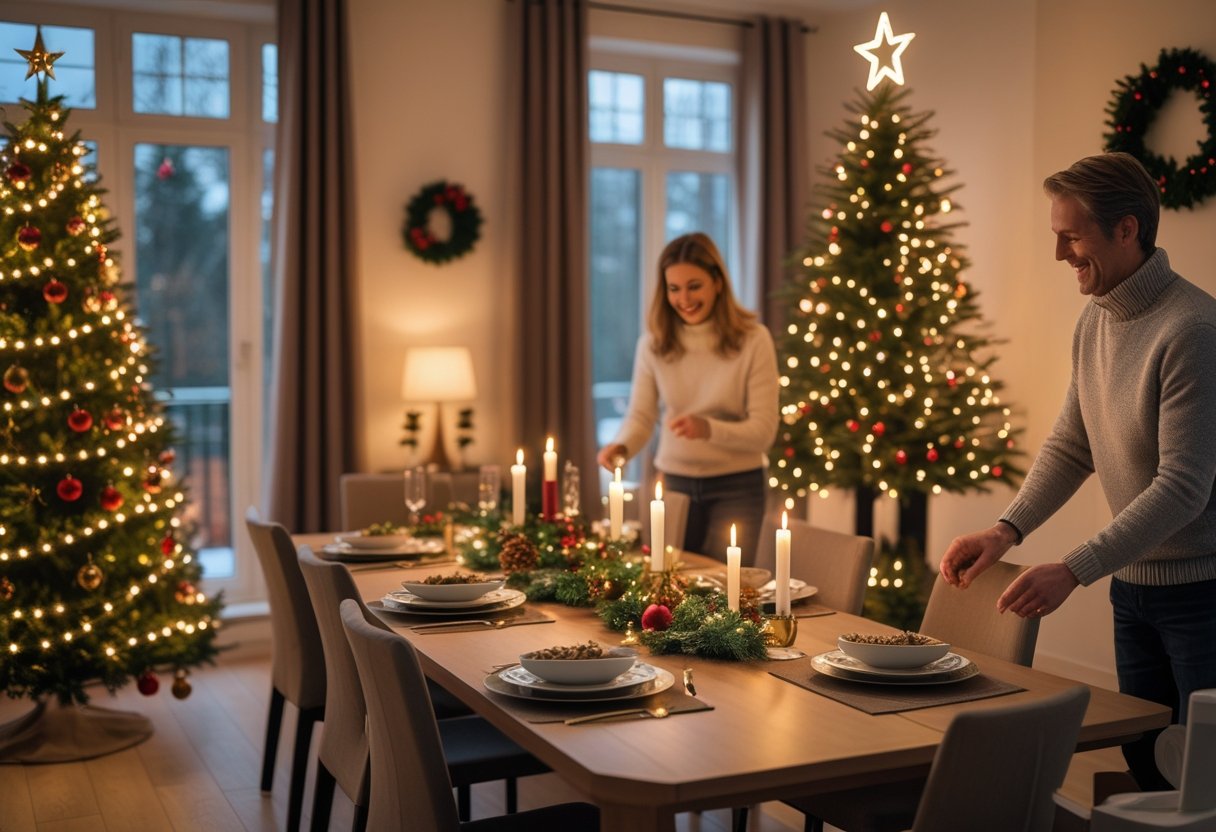 Saadan skaber du den perfekte julestemning med kunstige juletraeer og spisebord med tillegsplader